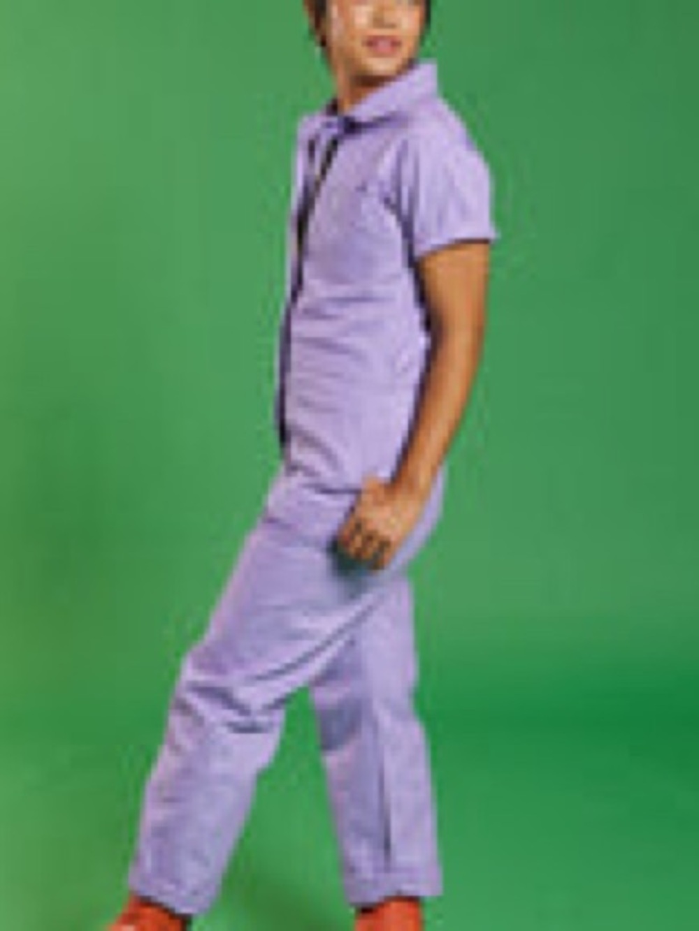 NOOWORKS Lilac Short-Sleeve Utility Jumpsuit for Women - Picture 2 of 7